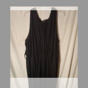 (O) + Plus Moda Woman's Short Sleeve Maxi Dress 4X Black NWOT